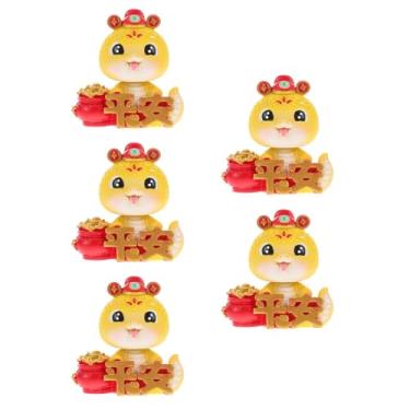 Imagem de KALLORY 5 Peças de Brinquedo de Cobra Do Zodíaco Chinês 2025, Boneca de Mascote de Desenho Animado para Decoração de Casa Do Festival da Primavera