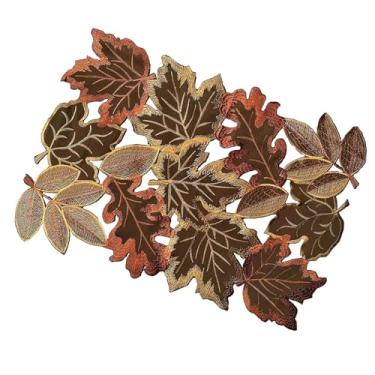 Imagem de ＫＬＫＣＭＳ Tapete de mesa de ação de Graças com recortes de colheita, cozinha, festa, fazenda para mesa de jantar, decoração de mesa, tema de outono, folhas de, 28x43cm