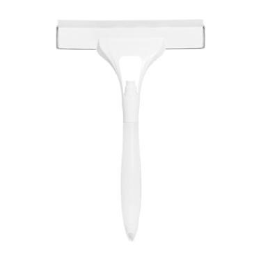 Imagem de IEUDNS Rodo de chuveiro, pá de vidro para chuveiro, ferramenta de limpeza de água doméstica com furo para porta de vidro de superfície lisa, banheiro e, Branco