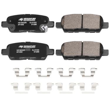 Imagem de HYFTJYZ HZ1288 Pastilha de freio a disco de cerâmica traseira premium – compatível com Select Infiniti; Nissan 350Z, 370Z, Altima, Juke, Leaf, Maxima, Murano, Pathfinder, Quest, Rogue, Sentra, X-Trail e mais