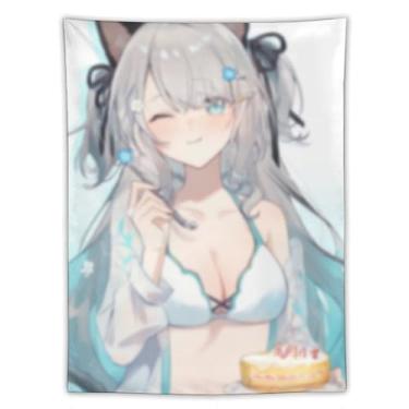 Imagem de LIEGBMEU Sexy Bikini Hot Anime Girl Tapeçaria 152.4 cm x 203.2 cm Interior Exterior Wall Quilt Art Decoração de Tapeçaria Caprichosa, AF137