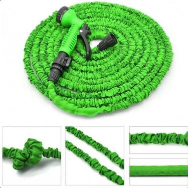 Imagem de Mangueira Retrátil Expandível 15m  Verde, Compacta e Portátil - LIPPIN