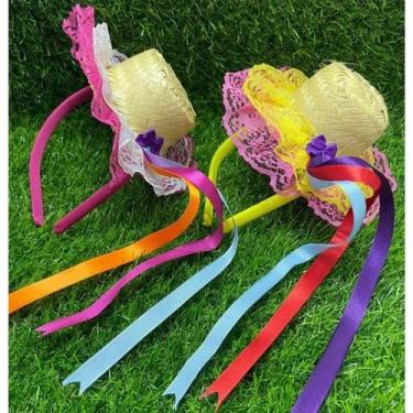 Imagem de Tiara Caipirinha com fitas Chapéu Festa Junina - FANTASIA RADICAL