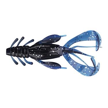 Imagem de ZZTWER 2 peças isca macia de silicone em forma de camarão 100 mm 10,5 g isca de pesca artificial para natação