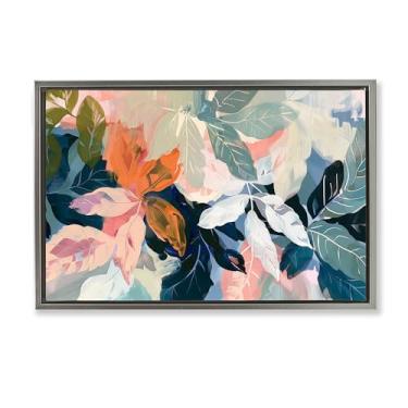 Imagem de Stupell Industries Arte de parede em tela flutuante cinza tropical Oasis Dream por Elara Yasna, 43 x 63 cm