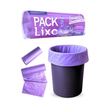 Imagem de 30 Unidades Saco De Lixo 30 Lts Perfumado Lavanda Packlixo Reforçado