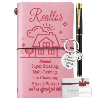 Imagem de Presentes para corretores de imóveis, cadernos de couro para corretores de imóveis, presentes para mulheres e homens, presente de encerramento para corretores de imóveis, presente de agradecimento
