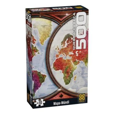 Imagem de Quebra-cabeça 500 peças Mapa-Múndi - Grow