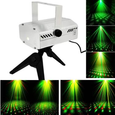 Imagem de Laser Projetor Holográfico Led Strobo Pisca Pontinhos Acompanha Batida