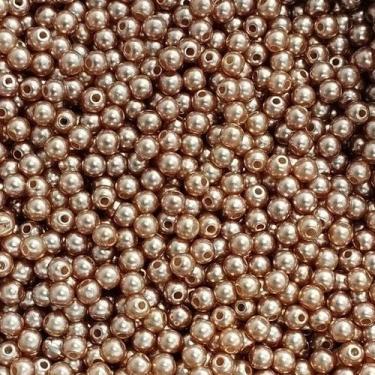 Imagem de PÉROLA DE ABS LISA Nº 04 20G PEROLA 4MM - IMPORTAÇÃO, Bege médio