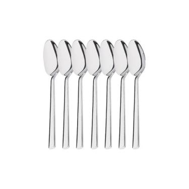 Imagem de Kit 6 Colheres de Sobremesa Hercules Mykonos Aço Inox 4000-004