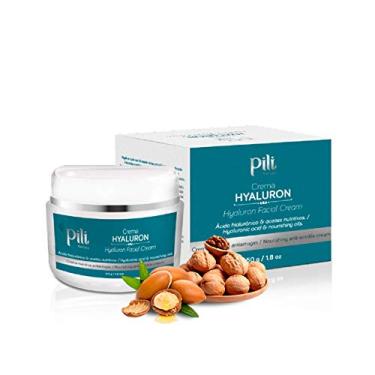 Imagem de Creme facial Hialurônico Pili | Creme facial de ácido hialurônico com óleo de argan e óleo de castanha do paraíso. Creme hidratante ultra hidratante antienvelhecimento e antirrugas creme diurno ou