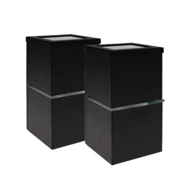 Imagem de Kit 2 Arandelas Taschibra Hadar V1V Alumínio Vidro 1x G9, Preto Fosco