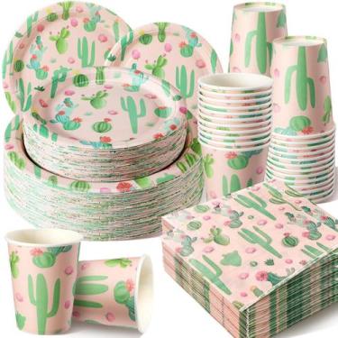 Imagem de Conjunto de talheres de festa Hsei Cactus 250 unidades para 50 convida