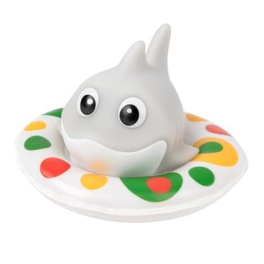 Imagem de Brinquedo de Banho Divertido para Bebês Animais Marinhos com Boia +4 Meses Macio PVC Atóxico Tinta Atóxica sem Ftalato (Cinza, Tubarão)