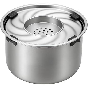 Imagem de Tigela de água para cães à prova de derramamento de 1,5 litros – alimentador lento de aço inoxidável de 5,613 g para cães grandes – Dispensador antirespingos para bebedores bagunçados e desleixados