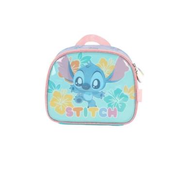 Imagem de Lancheira Térmica Stitch Disney Kids Passeio Meninas Escolar, Turquesa
