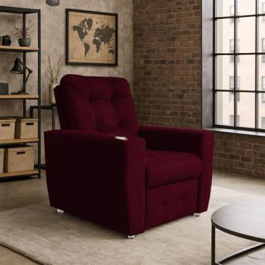Imagem de Poltrona Cadeira Do Papai E Mamãe Reclinável Retrátil Para Sala De Des