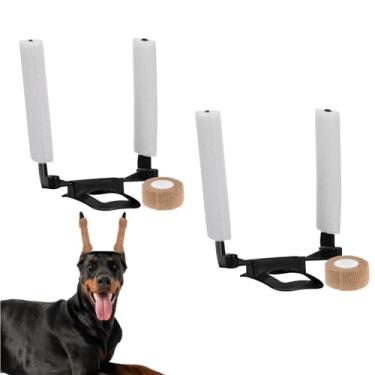 Imagem de POPETPOP 2 conjuntos de kit de fixação de orelha de cachorro – Doberman Ear Stand Up Tool com fita, ferramenta de suporte de orelha de cachorro para orelhas de cachorro Doberman Pinscher adesivo