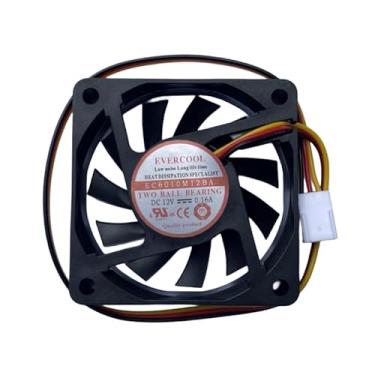 Imagem de Ventilador de resfriamento de dois rolamentos de esferas EC6010M12BA DC12V 6010 0,16A 3 fios 60 * 60 * 10 mm Cooler para Evercool
