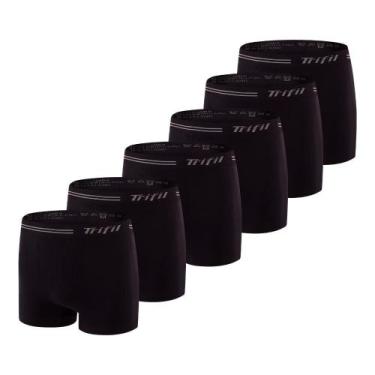 Imagem de Kit Com 6 Cuecas Box Masculina Trifil Sem Costura Microfibra Lisa Bási