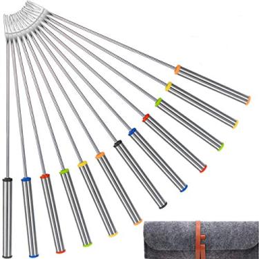 Imagem de Garfos de Fondue TecUnite de Aço Inoxidável com Alça Resistente ao Calor para Carne de Chocolate com Queijo, Carne de Marshmallows Torrados, 24 cm (pacote com 12)