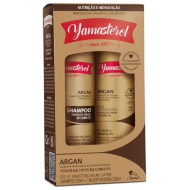 Imagem de Kit Argan Shampoo + Creme Multifuncional Capilar Todos Tipos De Cabelo Yama 320ml