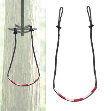 Imagem de Auxiliar de Escalada para Caça, Antiderrapante Auxiliar de Degrau Único Escada Corda com Fita Refletora 1360 kg Capacidade Carga para Suporte em Árvore Bastão Escalada Anel Degrau