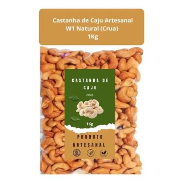 Imagem de Castanha De Caju Crua Branca Vegana W1 - 1Kg - MN PLUS