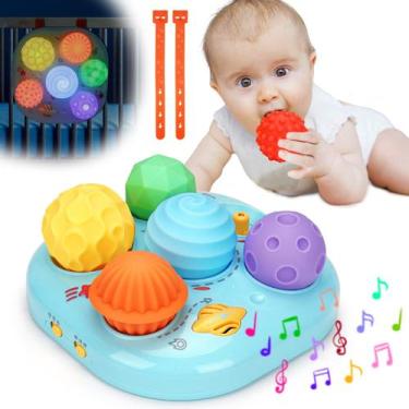 Imagem de Brinquedos musicais Light Up para bebês Baby Ball Sensory Montessori B