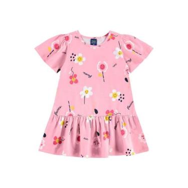 Imagem de Vestido Estampado Infantil Bee Loop, Rosa, 6
