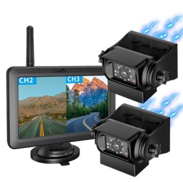 Imagem de Câmera de backup sem fio EWAY HD 1080P 5" Split Monitor