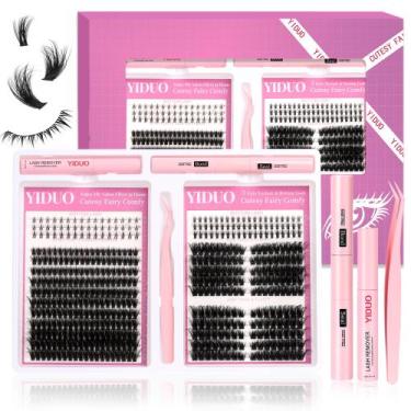 Imagem de Kit Lash Clusters YIDUO DIY Extensões de cílios postiços 498 unidades
