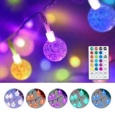 Imagem de Bateria String Lights Yotelim 8m 60 LED de 16 cores