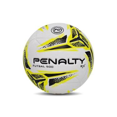 Imagem de Bola de Futsal Quadra Salão Penalty Rx 500 XXI, Branco, Amarelo