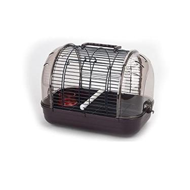 Imagem de Gaiola de pássaro papagaio saindo aviação gaiola de pássaro preto Phoenix tigre pele peônia gaiola portátil doméstico papagaio gaiola pequena gaiola de acrílico ninho de pássaro (cor: A)