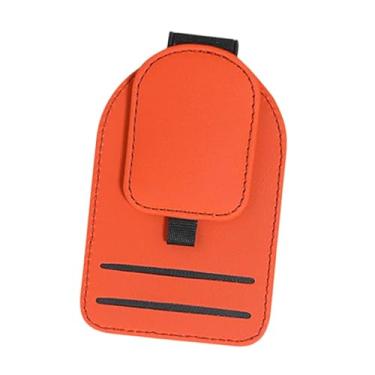 Imagem de Generic Suporte para óculos de sol, suporte universal para carros, caminhões, acessórios para interior de automóveis, clipe de óculos de sol de luxo, clipe de, Laranja
