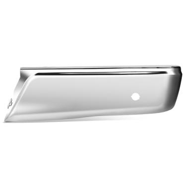 Imagem de DNA MOTORING Tampa traseira direita de aço compatível com Ford F150 15-20 com orifício para sensor de estacionamento, cromado, BUMP-R-F15015-C-01-CH-R