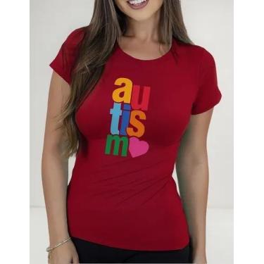 Imagem de Camiseta Camisa Algodão Feminina Masculina Adulto Campanha Abril Azul 