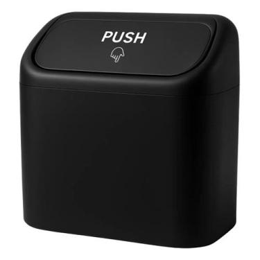Imagem de Lixeira Automotiva com Clip e Porta Copo Compacta Impermeável - KF Imp