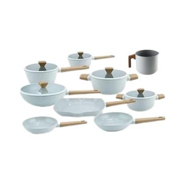 Imagem de Jogo De Panelas Cerâmica Fracalanza Norma Cinza Indução 9 peças