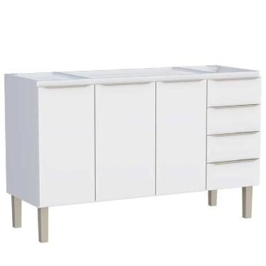 Imagem de Gabinete para Cozinha Aço Flora 1,44m Branco para Pia de 1,50m - P102925 - COZIMAX