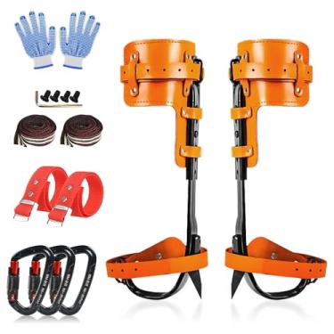 Imagem de Auckyeer Conjunto de equipamentos de escalada de árvores, pontas ajustáveis para escalada de árvores, ferramenta de escalada de árvores para trabalho em árvores