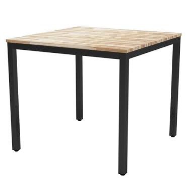 Imagem de Mesa de Jantar Retangular Tampo Madeira Maciça 120cmx85cm Smart - Prim