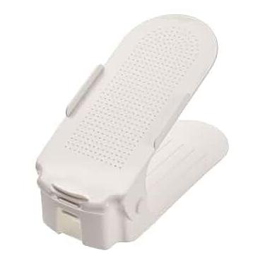 Imagem de Kit 20 Organizadores de sapato, saltos e tênis com regulagem de altura - Branco