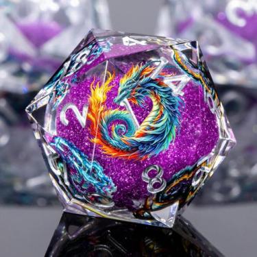Imagem de Conjunto de dados Roycevon Dragon Pattern Liquid Core DND 7 unidades c