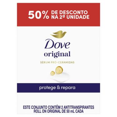 Imagem de Desodorante Antitranspirante Roll On Dove Original 2 Unidades de 50ml Cada