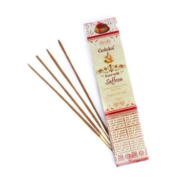 Imagem de Incenso Indiano Goloka Saffron  Açafrão 15g