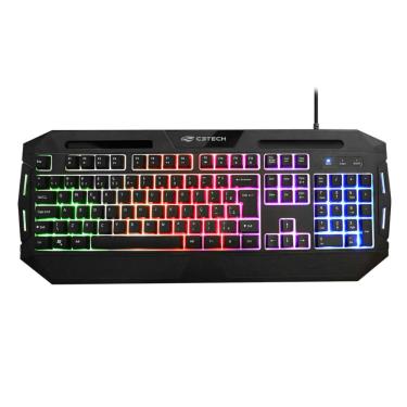 Imagem de Teclado Gamer C3Tech KG-80BK - ABNT2 - Teclas Multimídia - LED Multicores