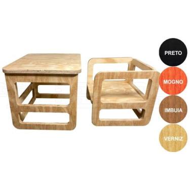 Imagem de Conjunto de Cadeira e Mesa Montessori para Crianças - PALLET SP, Verni